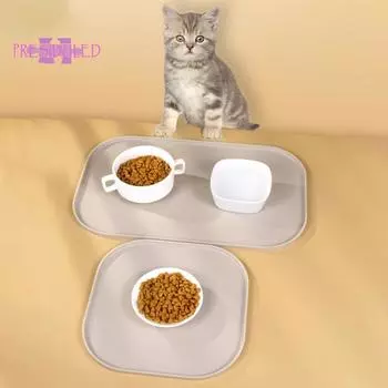 Подставка для домашних собак, водонепроницаемая с приподнятыми краями, предотвращает разливы, противоскользящая - сохраняет полы в чистоте S зелёный