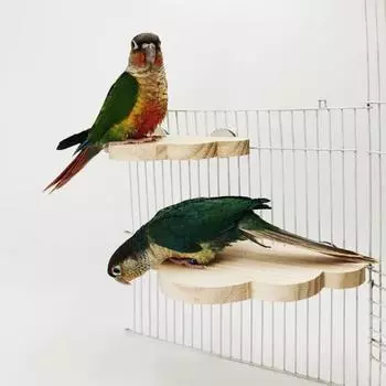 Подставка для домашних животных, подставка для птиц, натуральное дерево, цветок, облако, форма, подставка для птиц, подставка на платформе Flower