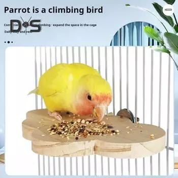 Подставка для домашних животных, птиц, натуральное дерево, форма облака, птичий окунь, платформа, подставка, простая установка, угловое пространство для птиц, жевательный игровой тренажерный зал Flower