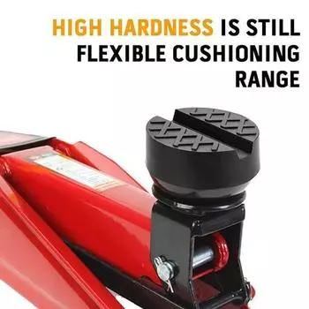 Подставка для домкрата для автомобиля Резиновые накладки V-образный паз Резиновая накладка для домкрата Противоскользящая направляющая Защитный блок для тяжелых условий эксплуатации для подъемника автомобиля