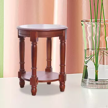 Подставка для емкостей, подставка, деревянный табурет, домашние цветочные горшки, миски темно-коричневого