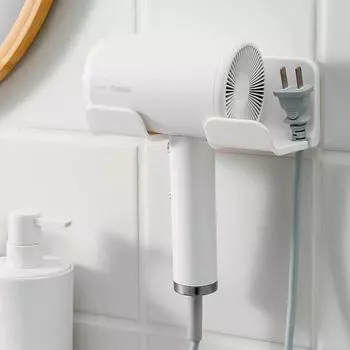 Подставка для фена без отверстий Подставка для фена для ванной комнаты Подставка для фена Настенная подставка Подставка для фена белый