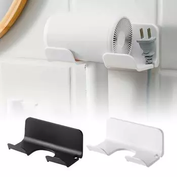 Подставка для фена, настенный держатель, подставка для фена без ударов из АБС-пластика, органайзер для фена, белый, черный