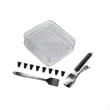 Подставка для фритюрницы, 3 шт., многофункциональная охлаждающая сушка, щетка для выпечки, нержавеющая сталь