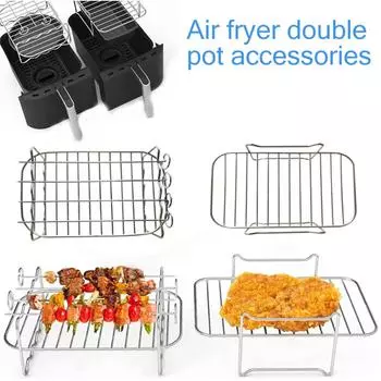Подставка для фритюрницы Airer Двойная кастрюля Аксессуары Духовка-гриль Паровая стойка Двойная кастрюля для фритюрницы Airer