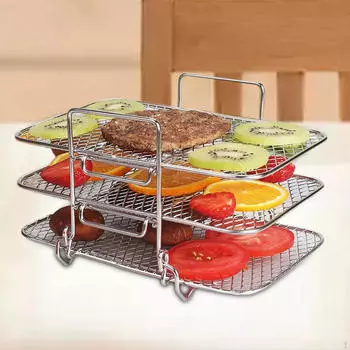 Подставка для фритюрницы, гриль, многофункциональное мясо, легкая очистка, сушка, штабелёр, лотки, дегидратор, жареное мясо