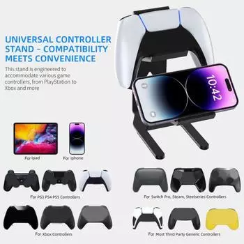 Подставка для геймпада для Switch для PS5 для PS для Xbox Подставка для геймпада Металлическая конструкция серебряный серый