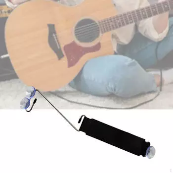 Подставка для гитары, переносная металлическая стойка в форме буквы Z, подставка для ног, ремень, держатель грифа для электрогитары чёрный