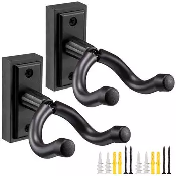 Подставка для гитары POGOLAB Подставка для гитары, настенный комплект из 2 штук, устойчивая, экономит место, компактная, простая в установке, подходит для гитары, баса, укулеле, мандолины, банджо