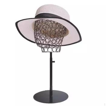 Подставка для головы парика, железный полый манекен, регулируемая высота, вешалка для шляп, домашний декор, держатель для