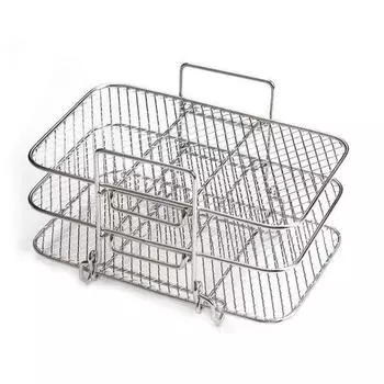 Подставка для гриля из нержавеющей стали для фритюрницы Ninja, аксессуары для гриля-барбекю, многофункциональная 3-слойная сушильная стойка для фруктов, вяленый воздух