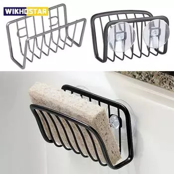 Подставка для губки для раковины, полка для хранения слива, кухонная проволочная полка из нержавеющей стали, тряпка-органайзер, держатель, кухонная полка для хранения чёрный