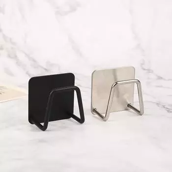 Подставка для губки для раковины, полка для хранения слива, кухонная проволока из нержавеющей стали, тряпка, держатель-органайзер, самоклеящаяся полка для хранения, настенный крючок серебряный