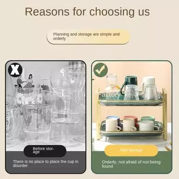 Подставка для хранения чашек, двухслойная сушилка для посуды, фруктов, овощей, сушка для воды, органайзер для сушки посуды