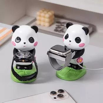 Подставка для хранения часов Panda, настольная декоративная подставка для зарядки часов, не включает функцию зарядки, подходит для хранения часов Apple Watch