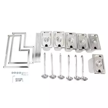 Подставка для хранения джема, съемная, полированная, устойчивая к ржавчине, встроенная станция для хранения приправ из нержавеющей стали Type 6 6x1.6L Pot