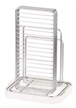 Подставка для хранения из жемчужного металла Simple White Knife/Cutting HB-312