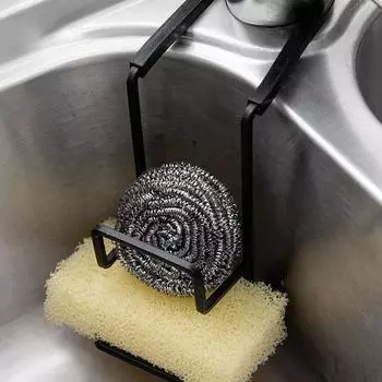 Подставка для хранения кухонных кранов, двухслойный держатель для мыла, полка для полотенец, держатель для сушки, кухонный органайзер для хранения чёрный