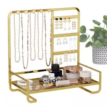 Подставка для хранения металлических браслетов, стеллаж для хранения ювелирных изделий, стеллаж для хранения ожерелий, красивая стойка для хранения ювелирных изделий чёрный