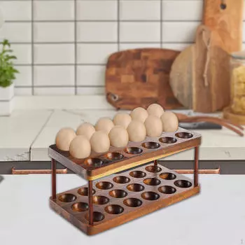 Подставка для хранения яиц, двухслойная конструкция, практичная, портативная, прочная, органайзер-стойка