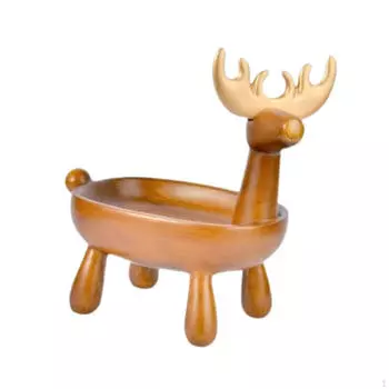 Подставка для хранения статуэтки оленя из смолы, контейнер для косметики для офисных тумбочек