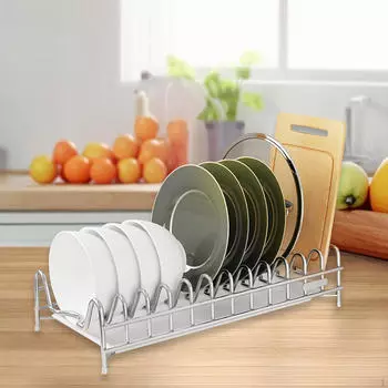 Подставка для хранения тарелок, органайзер для тарелок, 12 слотов, многофункциональный держатель для посуды