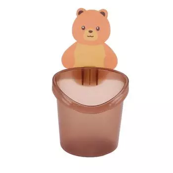 Подставка для хранения зубных щеток Bear, настенная стойка для хранения расчесок, ящик для хранения в ванной комнате, цвет кофе