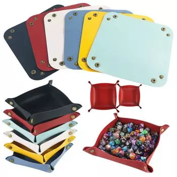 Подставка для игральных костей из искусственной кожи Подставка для хранения игральных костей DND Подставка для игральных костей, аксессуары для настольных игр белый