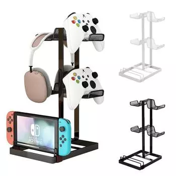 Подставка для игрового контроллера PS5/PS4, подставка для хранения геймпада, металлическая подставка для геймпада, органайзер для наушников, кронштейн для поддержки PlayStation белый