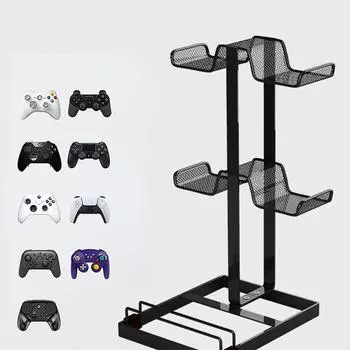 Подставка для игрового контроллера PS5/PS4, подставка для хранения геймпада, металлическая подставка для геймпада, органайзер для наушников, кронштейн для поддержки PlayStation чёрный