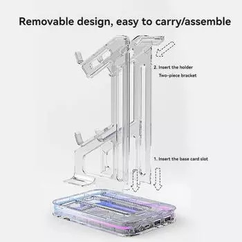 Подставка для игрового контроллера RGB Dual Game Controller, акриловая ручка для геймпада, кронштейн, дисплей для X/PS4 Switch Pro/PS5/Xbox Series, подставка для джойстика