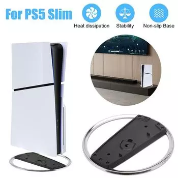 Подставка для игровой консоли PS5 Slim, вертикальная, противоскользящая, для Sony Playstation 5 Slim Disc Digital Edition, аксессуар чёрный
