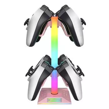 Подставка для игровых наушников RGB с 10 световыми эффектами, подставка для геймпада и гарнитуры с 2 портами USB2.0, подставка для контроллера для PS5