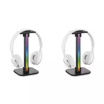 Подставка для игровых наушников RGB с дисплеем для игрового ПК (USB-светильник)
