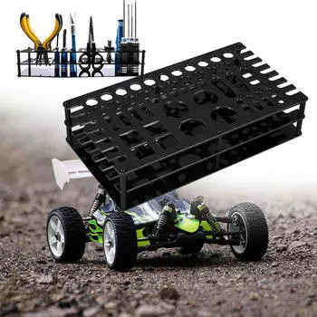 Подставка для инструментов на радиоуправлении, черная стойка-органайзер с 55 отверстиями, отвертка, инструменты, детали кронштейна, полипропилен для ремонта