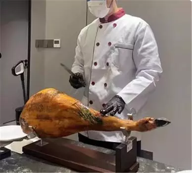 Подставка для испанского хамона из цельного дерева Специальная подставка для иберийского хамона Подставка из нержавеющей стали Подставка для хамона из цельного дерева Тарелка для стейков «Томагавк»