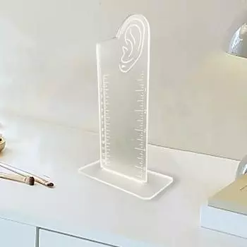 Подставка для измерения сережек со шкалой в сантиметрах и дюймах, матовый акриловый ювелирный магазин, фотореквизит, идеальный размер дисплея для сережек ручной работы прозрачный