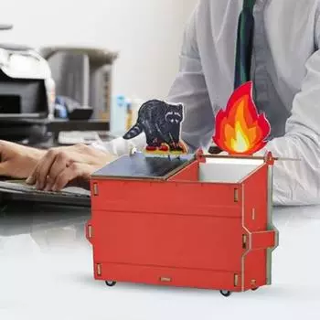 Подставка для карандашей Dumpster Flame из дерева для домашнего офиса, класса, школы, канцелярских принадлежностей, студентов, ручек жёлтый