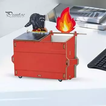 Подставка для карандашей в виде пламени для мусорного контейнера, деревянная, для домашнего офиса, класса, школы, канцелярских принадлежностей, для студентов, подставка для ручек, органайзер, контейнер для хранения, украшение стола жёлтый