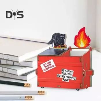 Подставка для карандашей в виде пламени для мусорного контейнера, деревянная, для домашнего офиса, класса, школы, канцелярских принадлежностей, для студентов, подставка для ручек, органайзер, контейнер для хранения, украшение стола синий