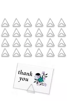 Подставка для карт Memo Clip, металлический треугольный зажим, держатель для канцелярских карточек, симпатичная стильная визитка (Серебряный цвет)