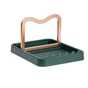 Подставка для кастрюль и кухонный держатель и крышка для кастрюль, держатель для ложек и легкоочищаемый держатель для раствора, крышка для кухни серый