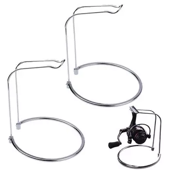 Подставка для катушек AllBright, подставка для хранения спиннинговых катушек, набор из 2 шт. серебряный