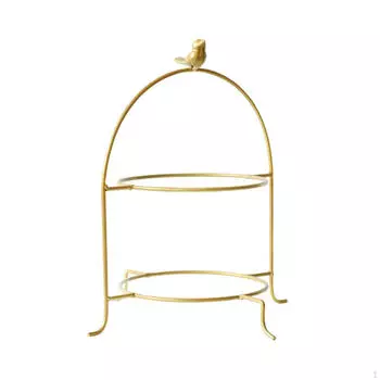 Подставка для кексов, десертов, подставка для выпечки, металлический поднос для сервировки торта, тарелки для фруктовых закусок 2 Layers