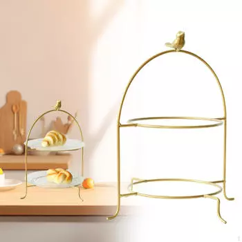 Подставка для кексов и десертов, тарелки для фруктовых закусок, металлический универсальный держатель для выпечки, кондитерские изделия для 2 Layers