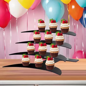 Подставка для кексов, стойка для показа фигурок, 4-х уровневая настольная полка, держатель для рождественского ребенка