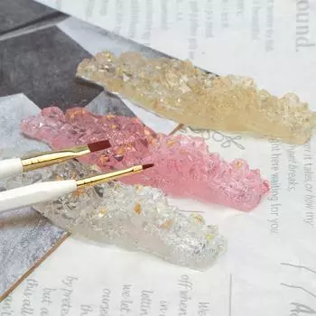 Подставка для кистей для дизайна ногтей Ice Mountain из золотой фольги, подставка для кистей для ногтей, реквизит для фоновых фотографий