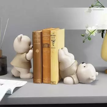 Подставка для книг «Исцеляющий медведь»: Небольшой орнамент для гостиной, веранды, тумбы под телевизор, домашнего декора, детской комнаты, кабинета, настольной подставки для книг