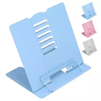 Подставка для книг Эргономичный дизайн Предотвращает близорукость Регулируемый угол Стабильная прочная складная подставка для книг для дома Light Blue