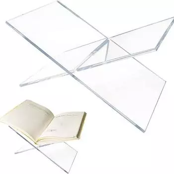 Подставка для книг Прозрачная видимая акриловая подставка для журналов Легко собрать Прозрачная подставка для поваренной книги для чтения для настольного органайзера прозрачный